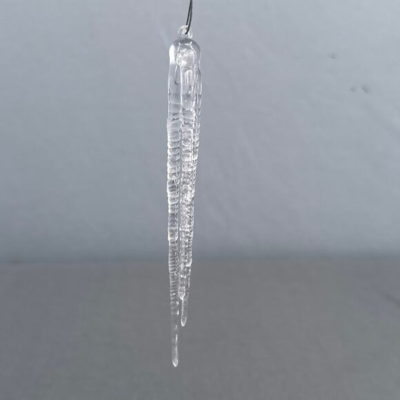 40 VTG Clear Plastic Icicle Ornaments 3 Prong 6” Christmas Winter Holiday Retro - Picture 13 of 16